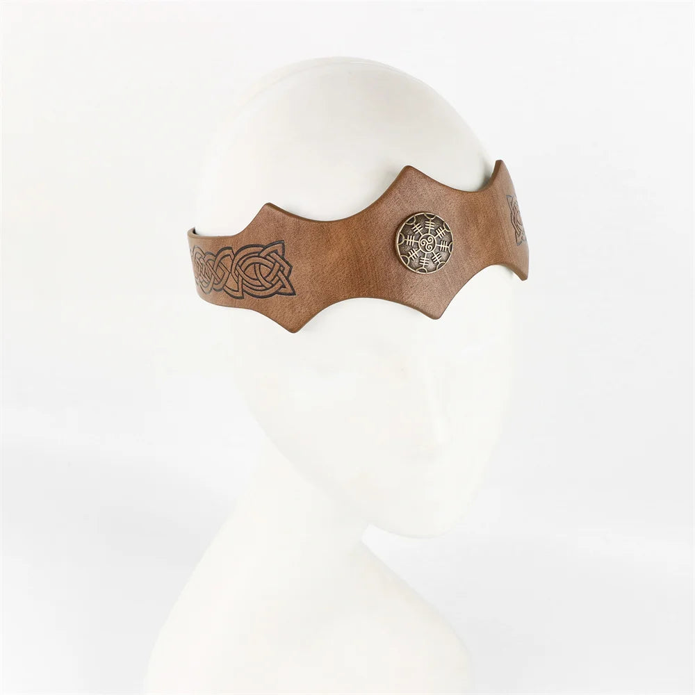 Ancient Roman Warrior Gladiator Headdress Headgear Medieval Samurai Headpiece Headband Viking King Crown Dress Up Hair Accessory