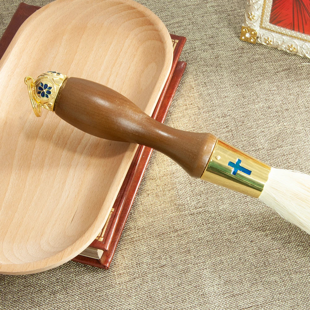 HT Church Product Mass Baptism Religion Ritual Accessory Liturgy Bishop Pastor Sprinkler Кропило деревянное "Требное"