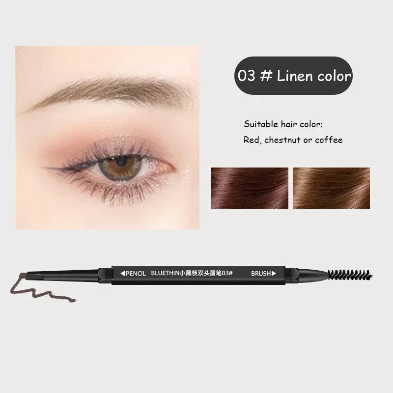 5 Colors Eyebrow Pencil Waterproof Natural Long Lasting Smooth Fill Fluff Blendable High Pigment Brow Pencil Eye Makeup Cosmetic