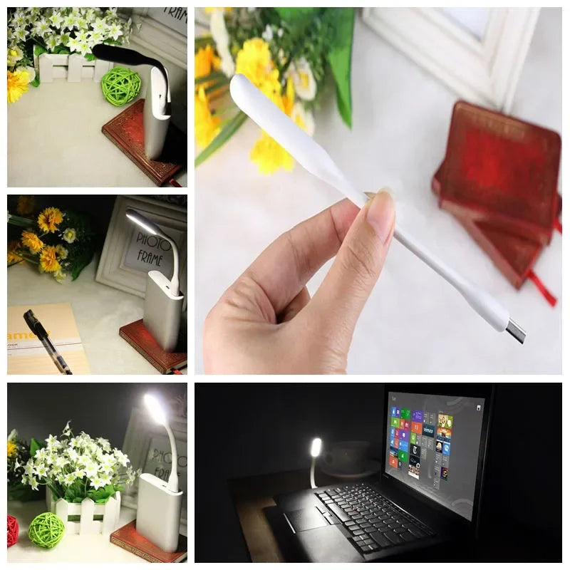 Mini DC 5V 1.2W USB LED Reading Book Lights Laptop Work Desk Lamp Portable Travel Night Lighting Foldable Car Camping Tent Lamps