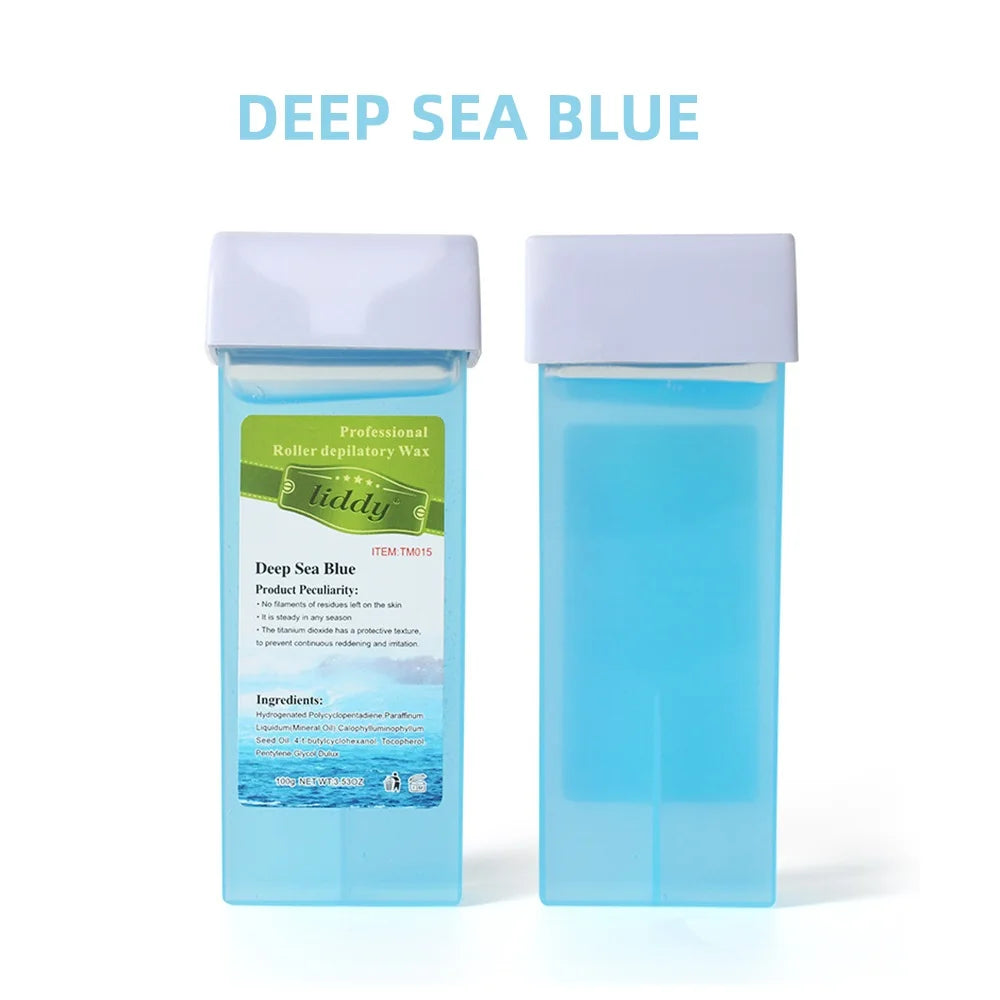 100g Hair Removal Wax Cartridge Honey Hot Depilatory Transparent Wax Cream Natural Body Hair Remover Heating Roller Wax