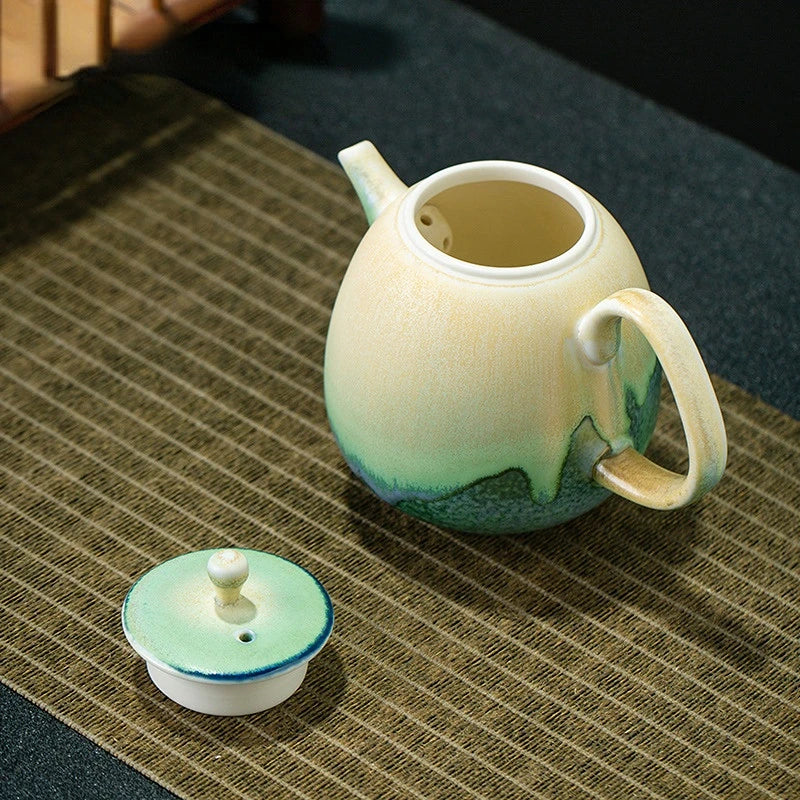 Clear Water Firewood Dragon Egg Teapot Kung Fu Tea Set Ball Hole Filter Teapot Household Ceramics Teapot Teacup Tea Infuser