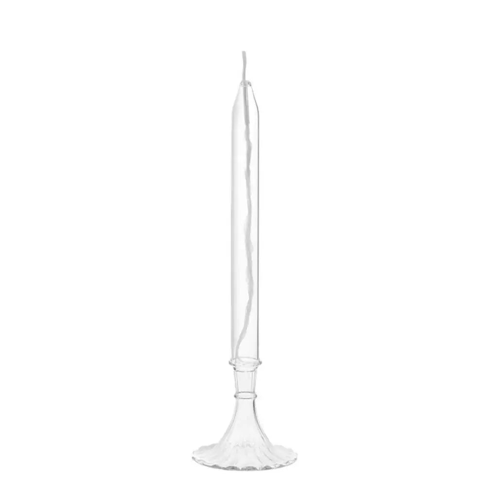 Transparent Glass Candlestick Lamp Smokeless Glass Oil Lamp Candlestick Nordic Simple Transparent Candlestick Ornaments