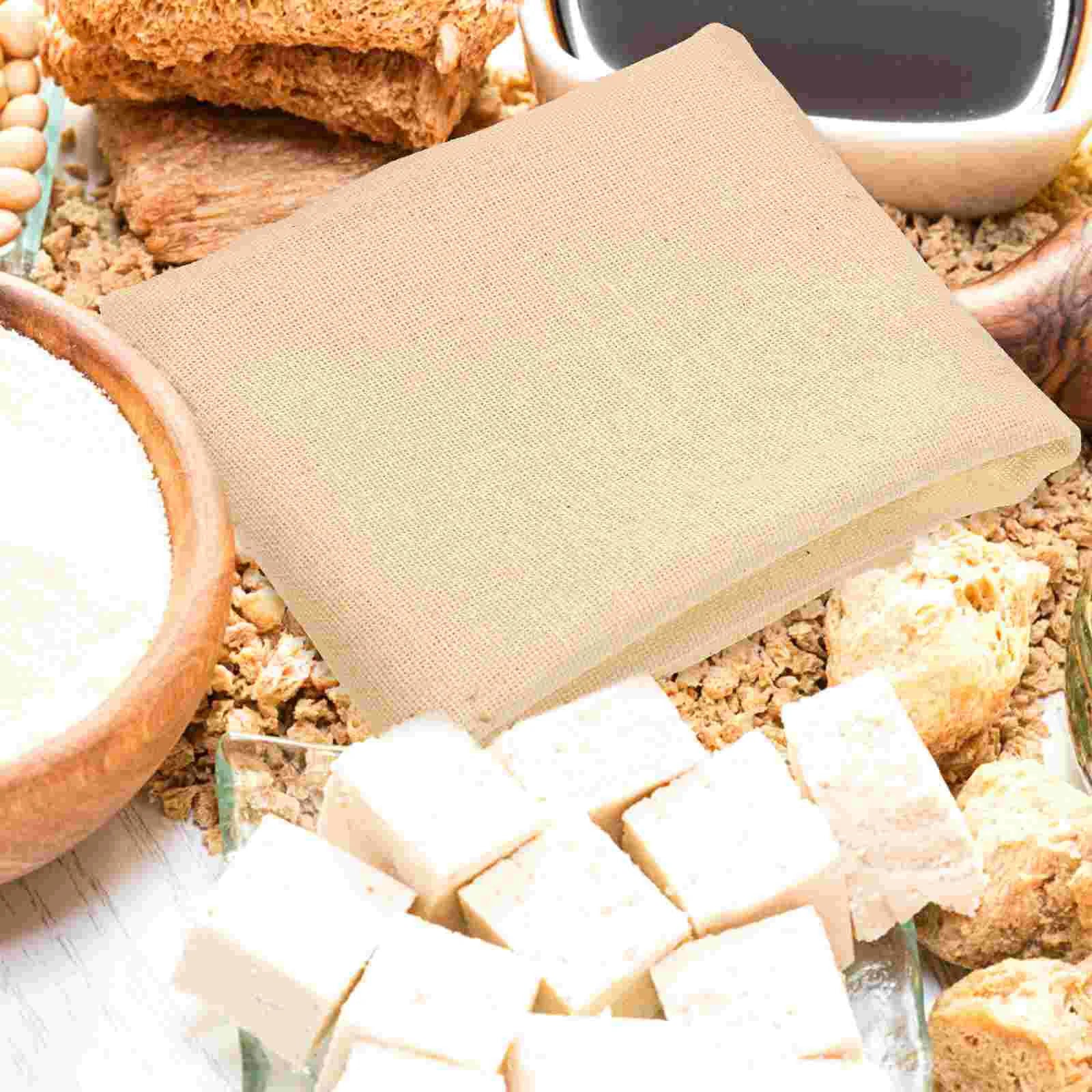 5Pcs Pure Cotton Cheesecloth Tofu Cloth Reusable Cotton Fabric Hemmed Cheese Cloth Colander Strainer Filter Cloth Kitchen Dining