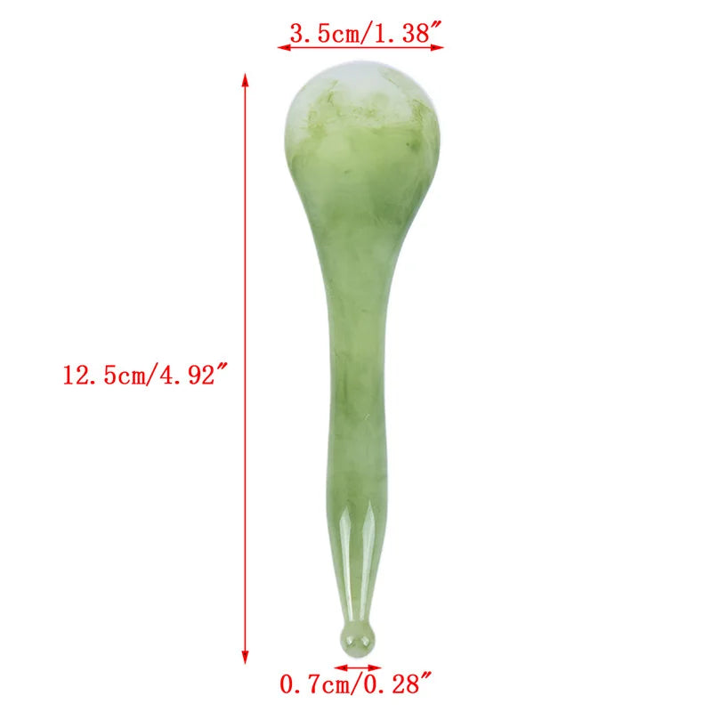 Gouache Scraper Natural Stone Gua Sha Massage Comb Head Body Meridian Scraping Reflexology Blood Circulation Jade Therapy Tools