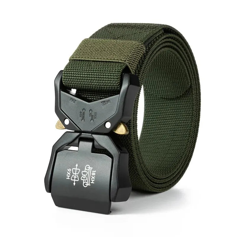 New Outdoors Belt Buckle Quick Release Elastic Belt Casual Tooling Training Belt Men's Trousers Belt