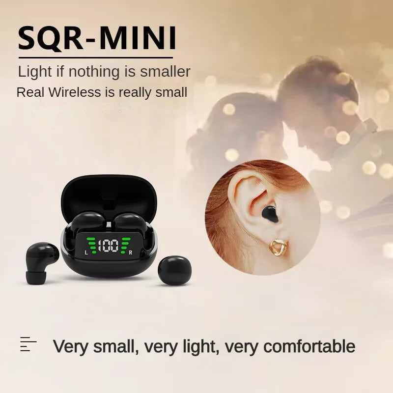 Mini wireless bluetooth headset small earbuds sleep work sports invisible headphones With Mic HIFI bass sound quality earphones