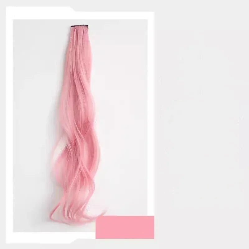 1 Piece Candy Color Girl Wig Hair Clip for Kids Sweet Cool  Invisible Seamless Natural Hanging Ears Hair Dyeing Wig Headwear