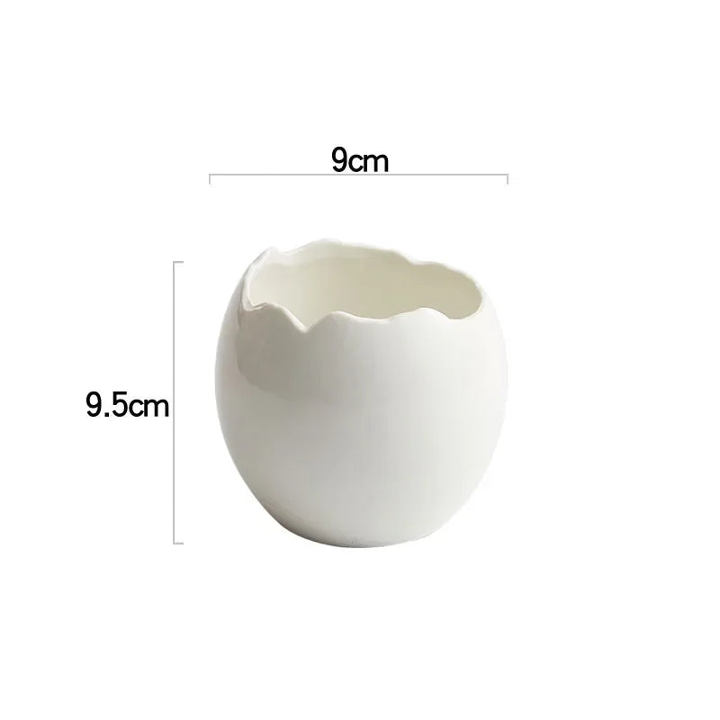 Ceramic Bowl Egg Shell Shape Steamed Egg Bowl Household Dim Sum Bowl Soup Bowls Noodles Bowls Salad Bowls Kitchen Supplies
