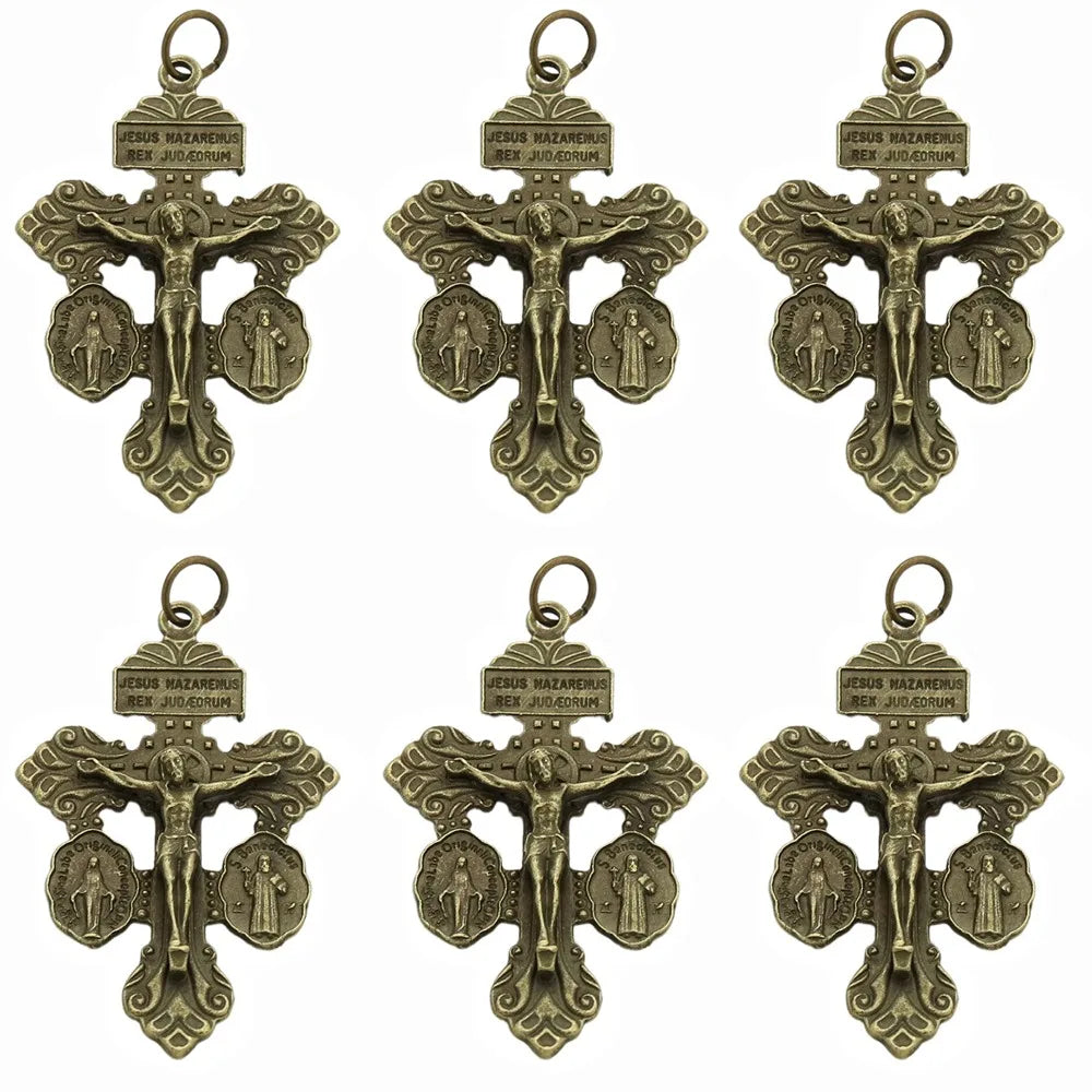 1/3/6PCS Alloy Catholic Crucifixes Multipurpose Catholic Things Meaningful Pardon Crucifix High Quality Crosses for Rosarie