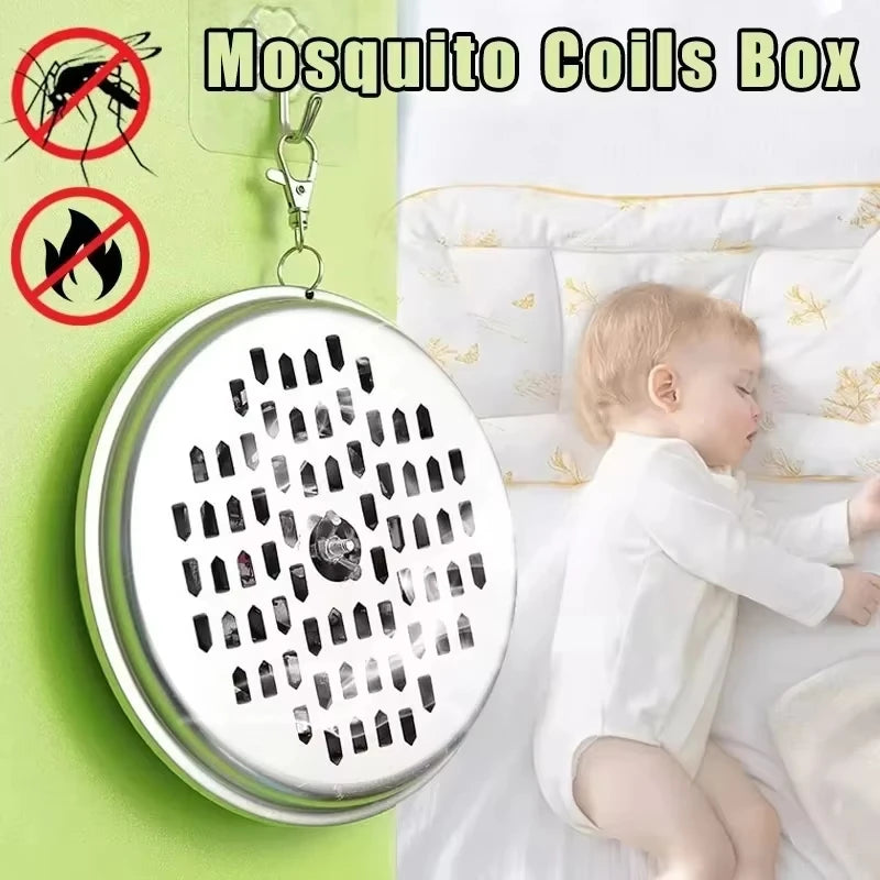 Stainless Steel Mosquito Coil Holder - Fireproof & Scald-Resistant, Perfect for Home & Office Decor, Ideal for Dorm & Apartments