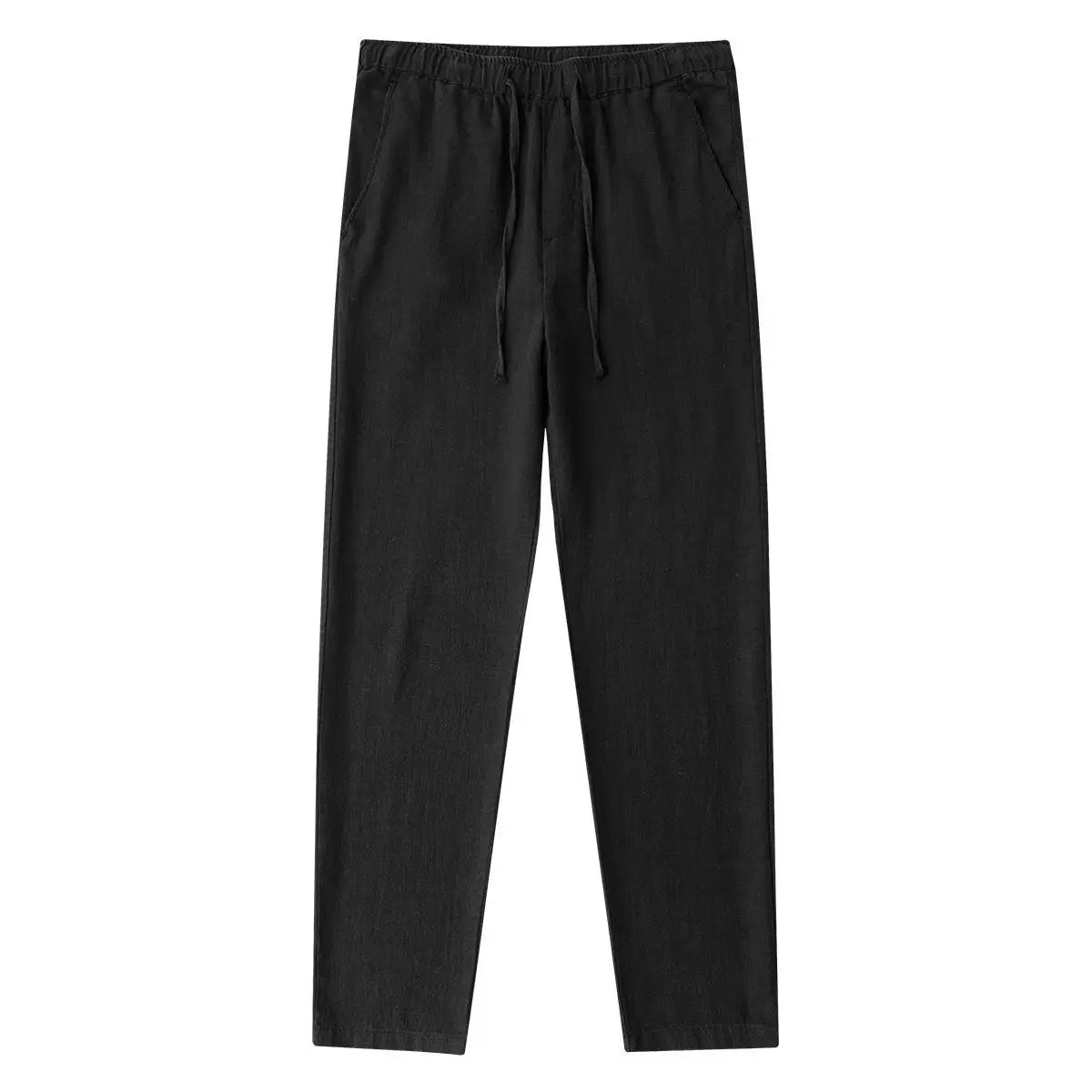 Casual Cotton Linen Chino Pants Men Wide Leg Lightweight Baggy Cotton Sweatpants Male Walking  Jogger Trousers Work