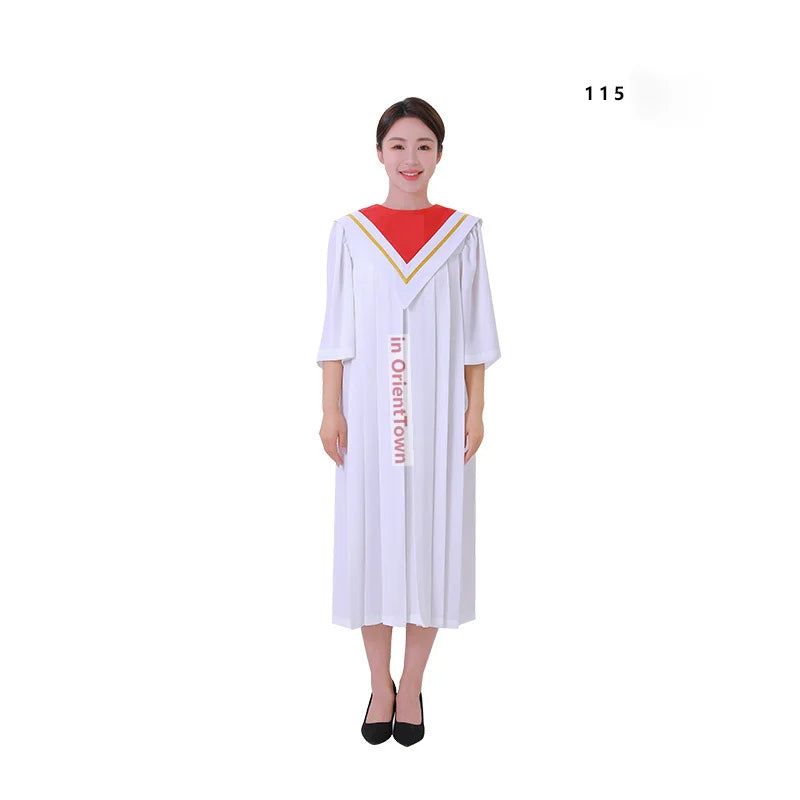 Loose High-end Robe Choir Hymn Dress Group Clothing Standard Christian Church Clergyman Attire Jesus Class Service Wear  JT013