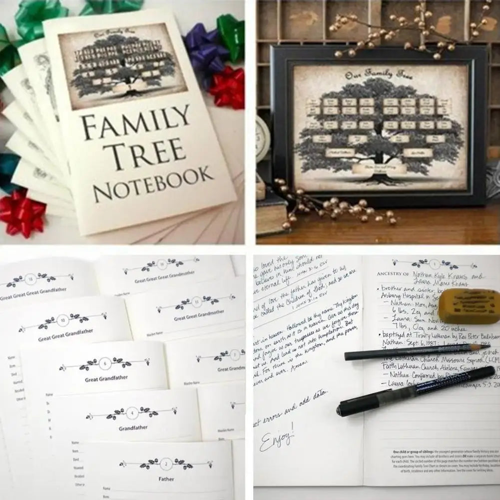 Family Tree Notebook Memories of Ancestors Record Book Smooth Writing Tree Print Chart Meaning Family Gift Genealogy Journal