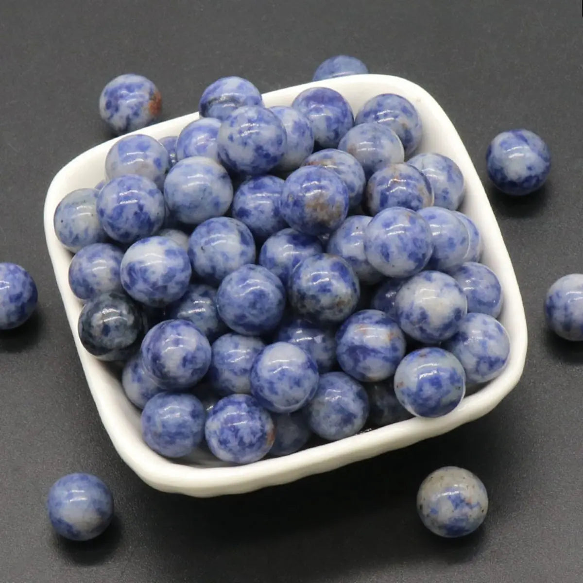 12MM Lapis Lazuli Round Beads for DIY Making Jewelry NO-Drilled Hole Loose Healing Energy Natural Cute Stone Crystal Sphere Ball