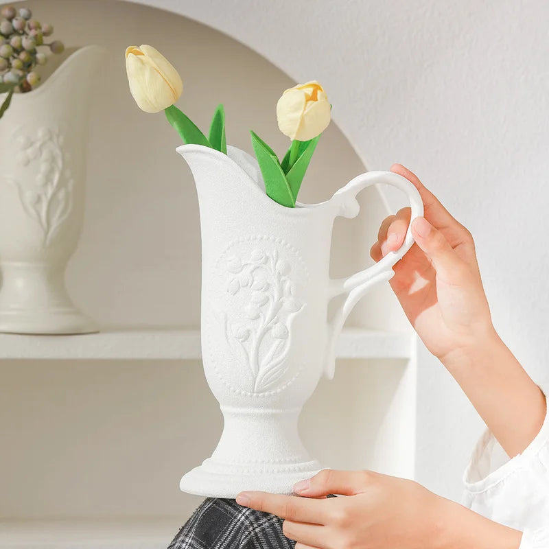 Medieval Ceramic Vases With High Sense Of French Art Ins Wind High Value Creative Ornaments Hydroponics Vase Retro.