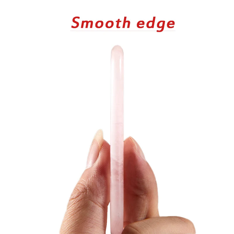 Natural Rose Jade Gua Sha Gouache Scraper Massager for Face Body Facial Skin Lifting Wrinkle Remove Beauty SPA Care Tools