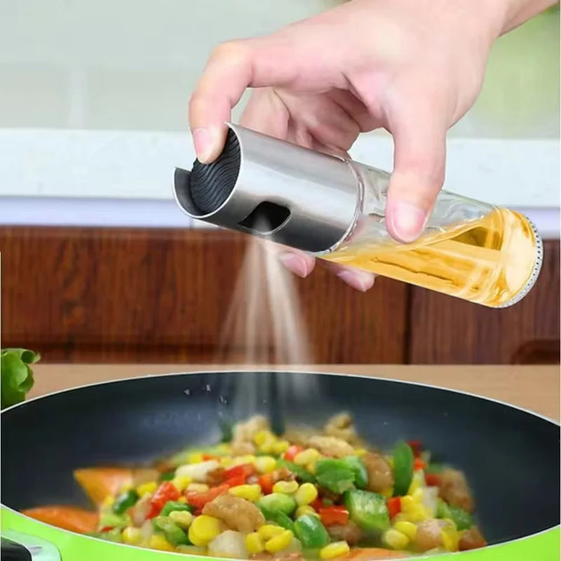 1pc 100ml Olive Oil Sprayer, Spray Bottle,Kitchen Cooking Oil Spray, Glass Oil Can,Home Kitchen & Outdoor Camping Accessomes