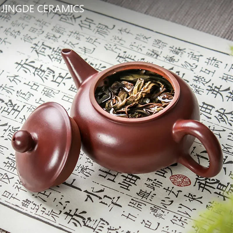 120ml Handmade Antique Purple Clay Teapot Yixing Zhu Mud Filter Beauty Kettle Chinese Tea Ceremony Customized Tea Pot