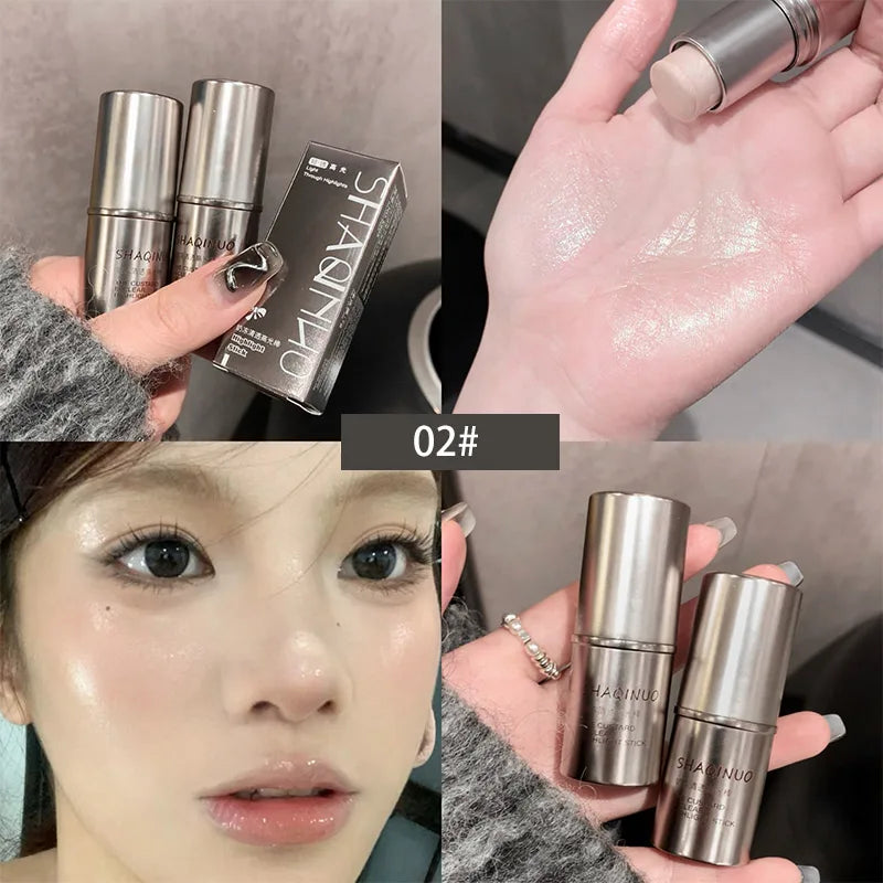 Wet and Shimmer Highlighter Stick natural pearlescent Glitter Durable Contour palette Face Body Brighten Cosmetics Makeup