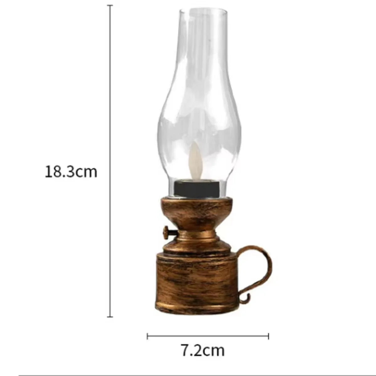 Vintage Lantern Retro Design LED Hanging Oil Lamp Battery Operated Decorative for Home Holiday Christmas Gifts Home Decor
