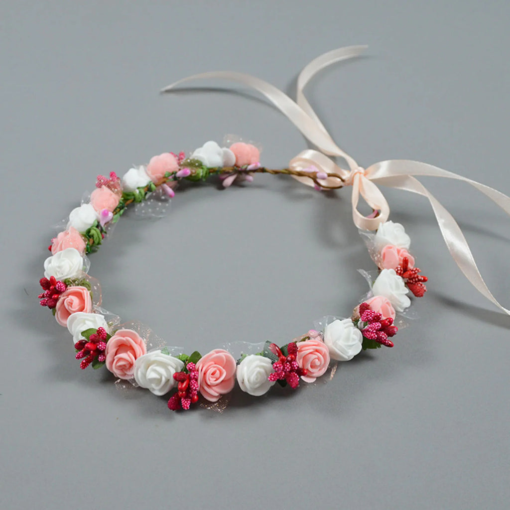 Bridal Flower Headband Bohemian Flower Crowns Floral Garland Wedding Wreaths Hair Vine Headpiece Wedding Hair Accessories