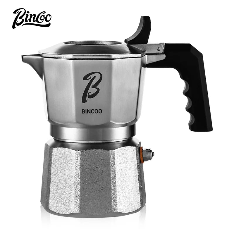 Bincoo Three-valve Moka Pot Stainless Steel Electric Pottery Pot Household Italian Espresso Coffee Pot Set Barista Accessories
