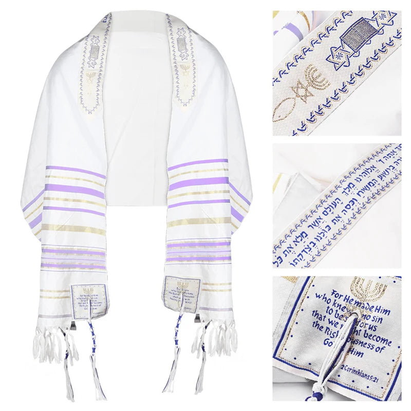 New Jewish Tallit Prayer Shawl Women Ladies Men assel Prayer Scarf Arabic Scarves Prayer Shawl Talis 52x180cm