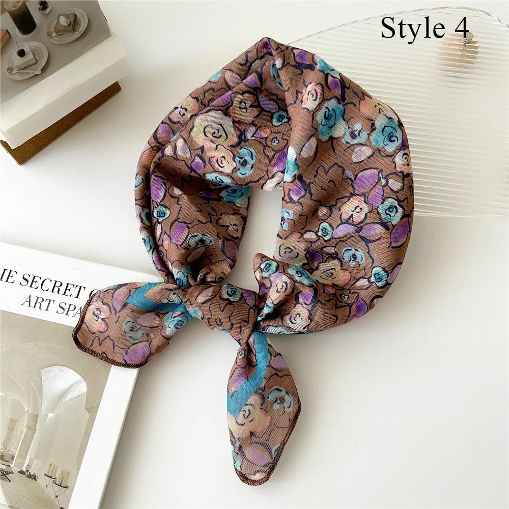 Fashion Cotton Linen Shawl Square Scarf for women sweet Cherry Print Hijabs Ladies Wraps summer sunscreen Bandanas Head scarf