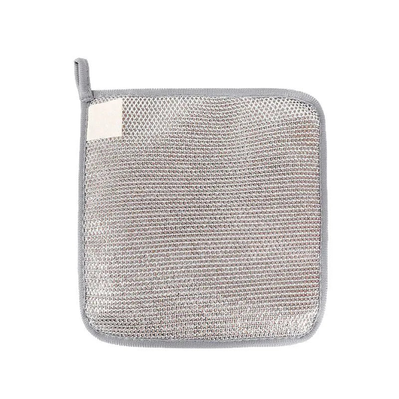 New Non Scratch Wire Dishwashing Cloth Three Layer Enlarged Cloth Multi Functional Kitchen Thickened No Greasy Dishwashing Cloth
