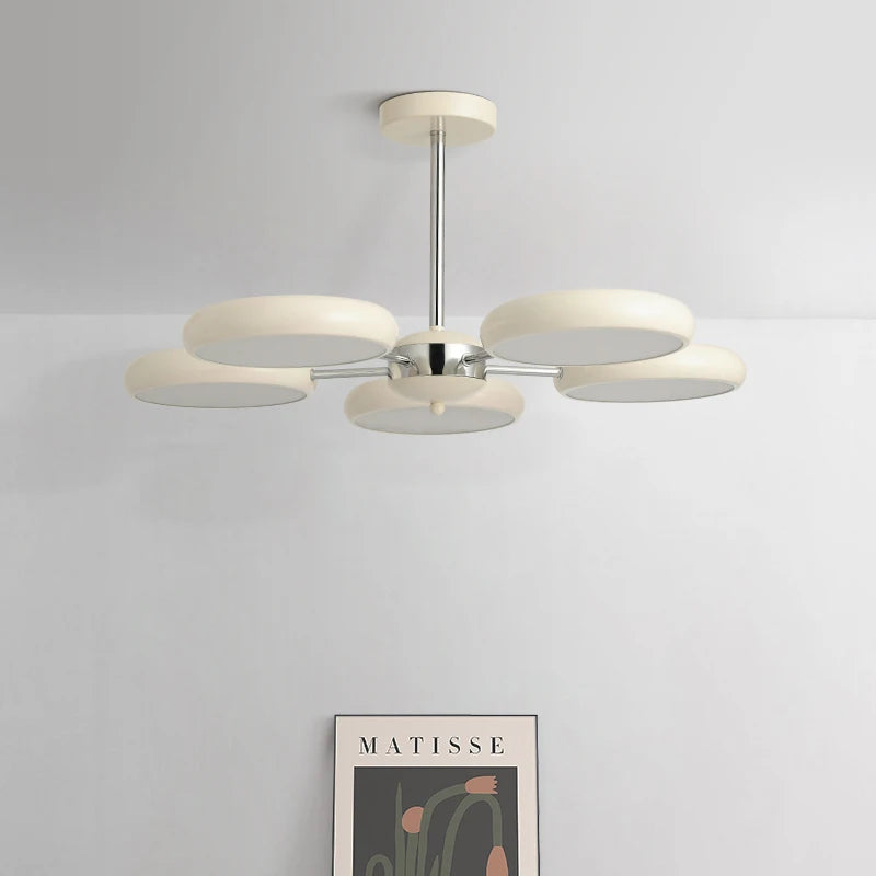 Cream Beige Restaurant Pendant Light Modern Minimalist Creative Ceiling Chandeliers Bauhaus Dining Room Light Bedroom Lighting