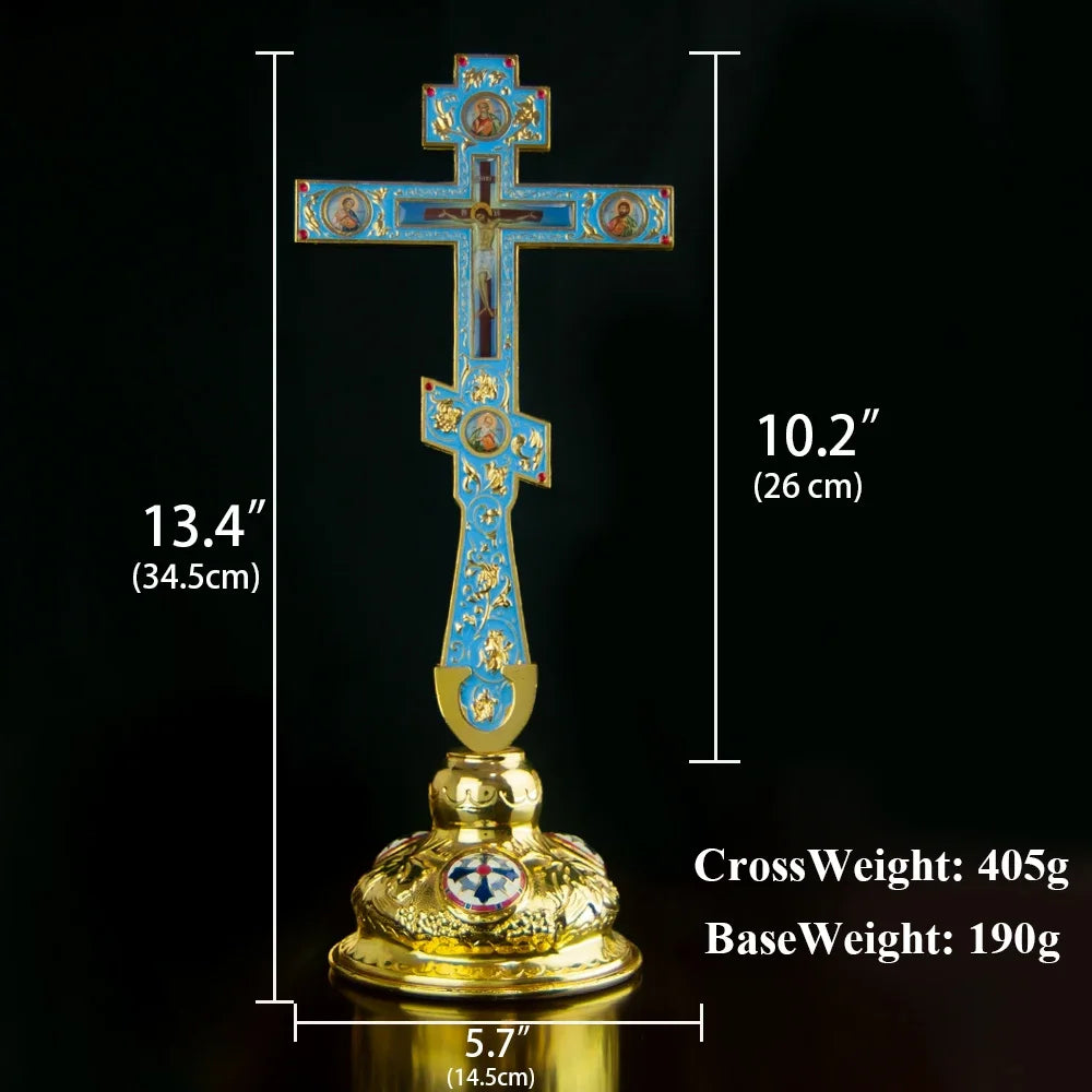 Orthodox Church Jesus Cross Family Decoration for Religious Ceremony and Prayer Ceremony Cross Holding Family Cross