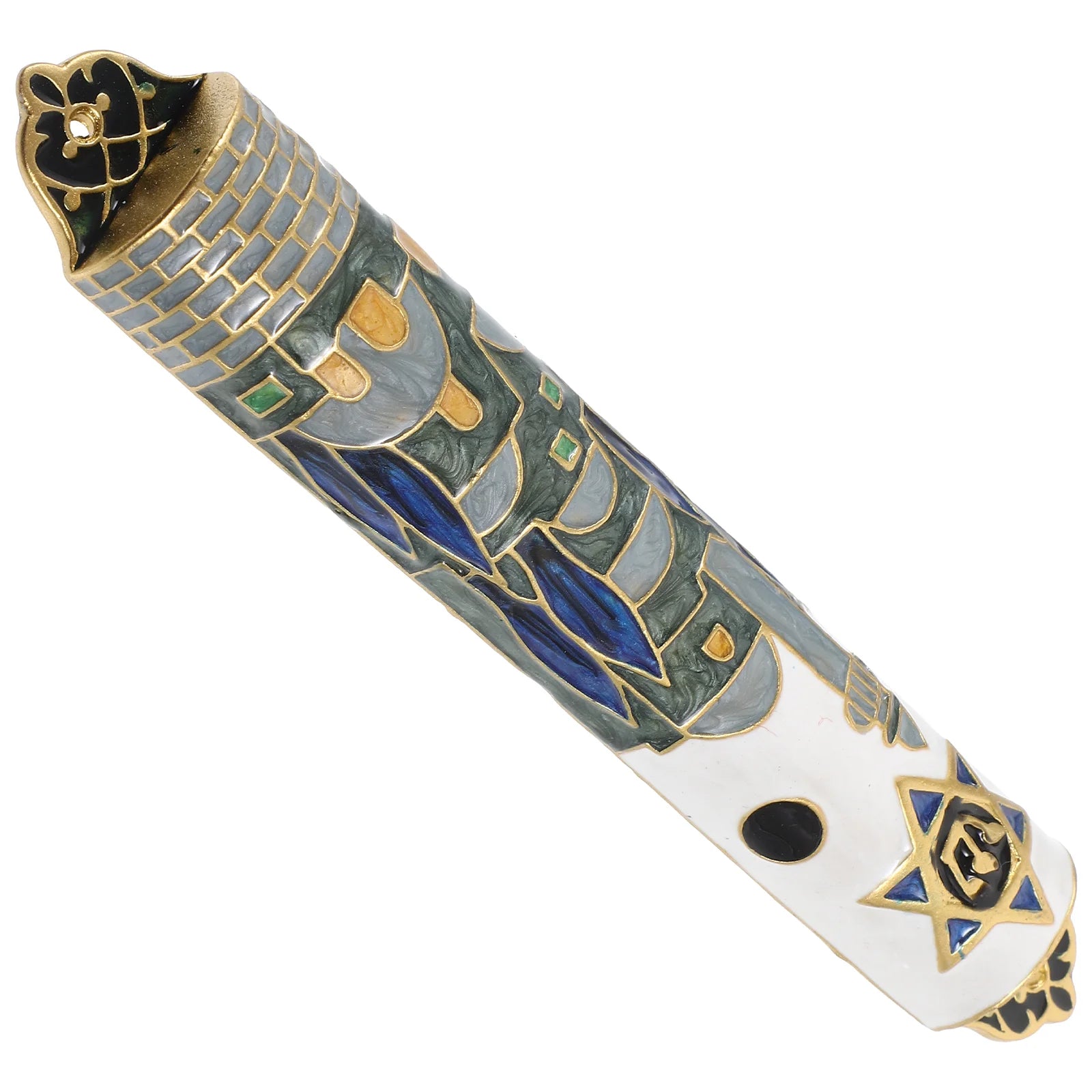 Doorpost Scroll Mezuzah Decor Symbols Prayer Scripture House Metal Craft Judaica Religious Retro