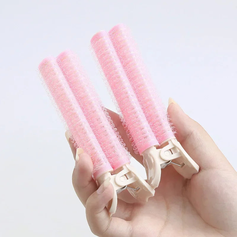 2pcs Fluffy Natural Hair Root Clip Women Girls Hair Styling Clip Lazy Curly Hair Roller Korean Pink Hair Clips Hair Accessories