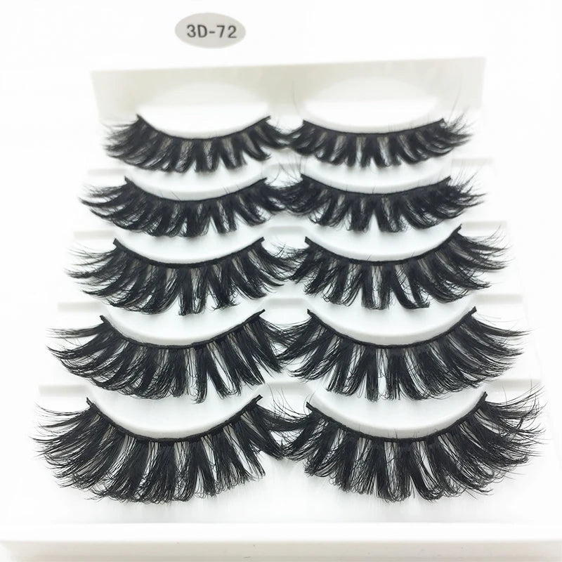 10/2 Pairs Mink Eyelashes Natural 3D Lashes Faux Cils Makeup Dramatic False Eyelashes Wholesale Eyelash Extension Makeup Tools