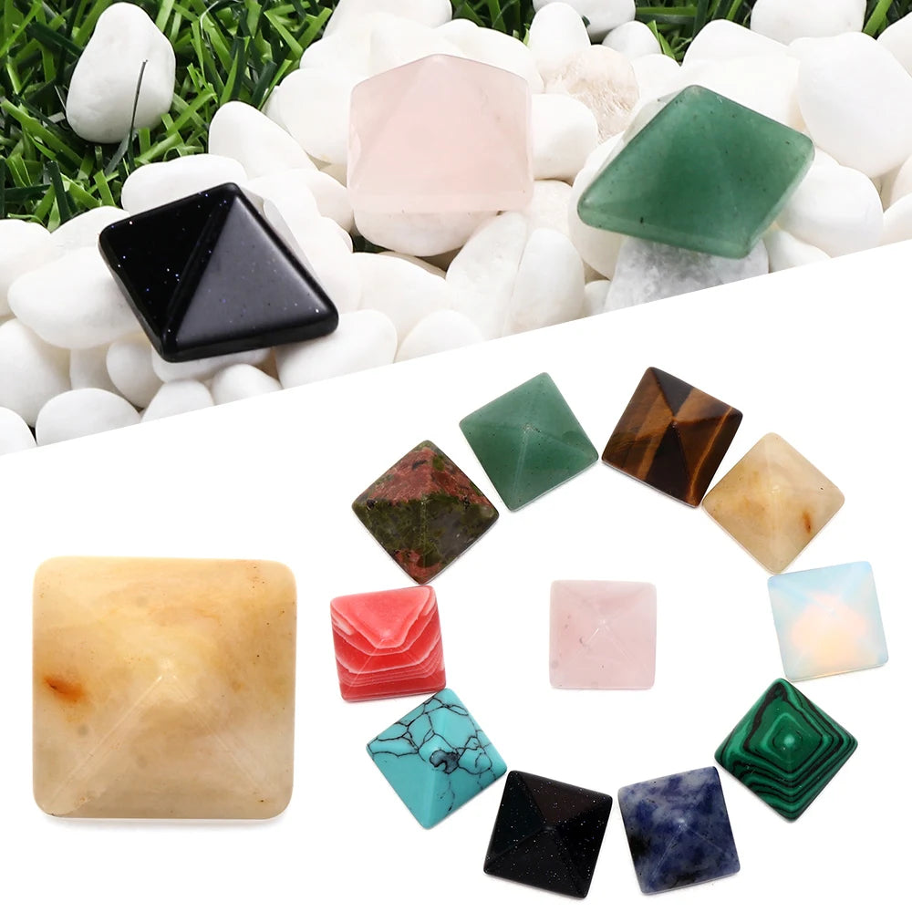 Pyramid Gemstone Natural Stone Crystal Quartz Healing Crystal Home Office Decor Crafts Polished Healing Stone Gift