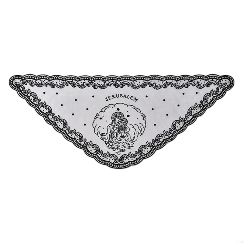 Classical Catholic Shawl Triangular Scarf Headband with Delicate Stitching for Prayer Gatherings and Fashion Accessories