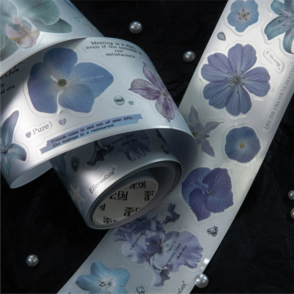 1pcs/lot Decorative Adhesive Tapes Flower meaning to be continued Junk Journal Japanese Masking Scrapbooking Stickers