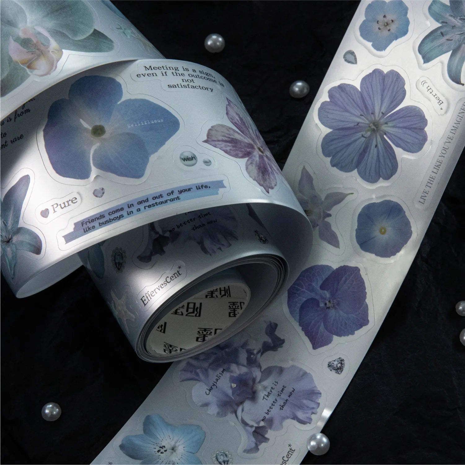 1pcs/lot Decorative Adhesive Tapes Flower meaning to be continued Junk Journal Japanese Masking Scrapbooking Stickers