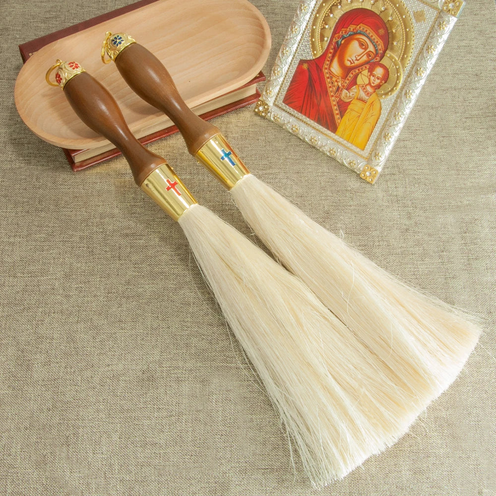 HT Church Product Mass Baptism Religion Ritual Accessory Liturgy Bishop Pastor Sprinkler Кропило деревянное "Требное"