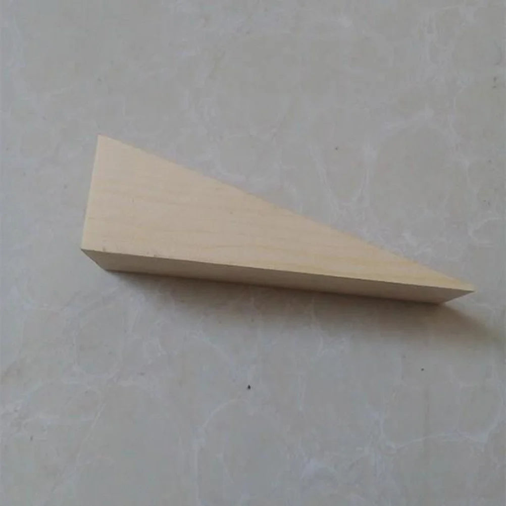 3pcs Wooden Door Stopper Wedge Heavy Duty Finger Protector Home Office Door Holder Triangle Shape Sturdy Material Door Stops