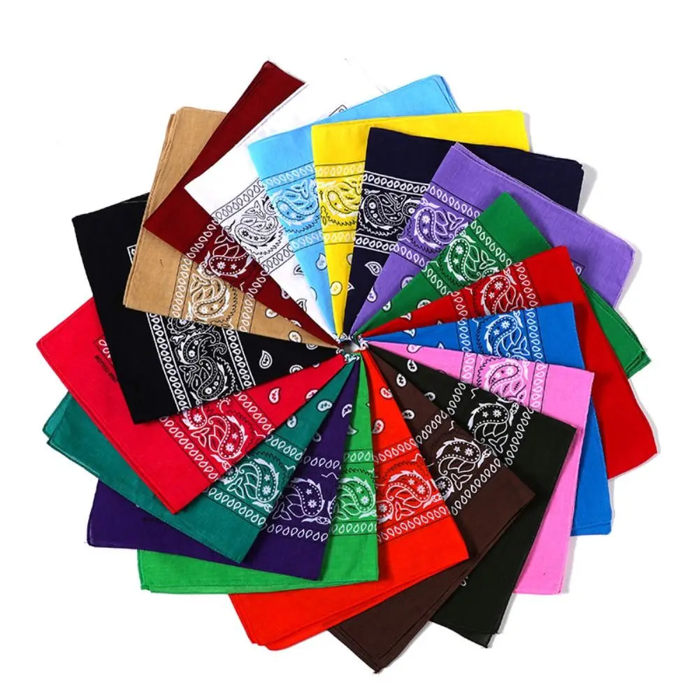 Headband Small Square Scarf Triangle Scarf Hip Hop Cashew Nut Print Scarves Scarf Hair Band Cotton and Linen Printed Silk Scarf