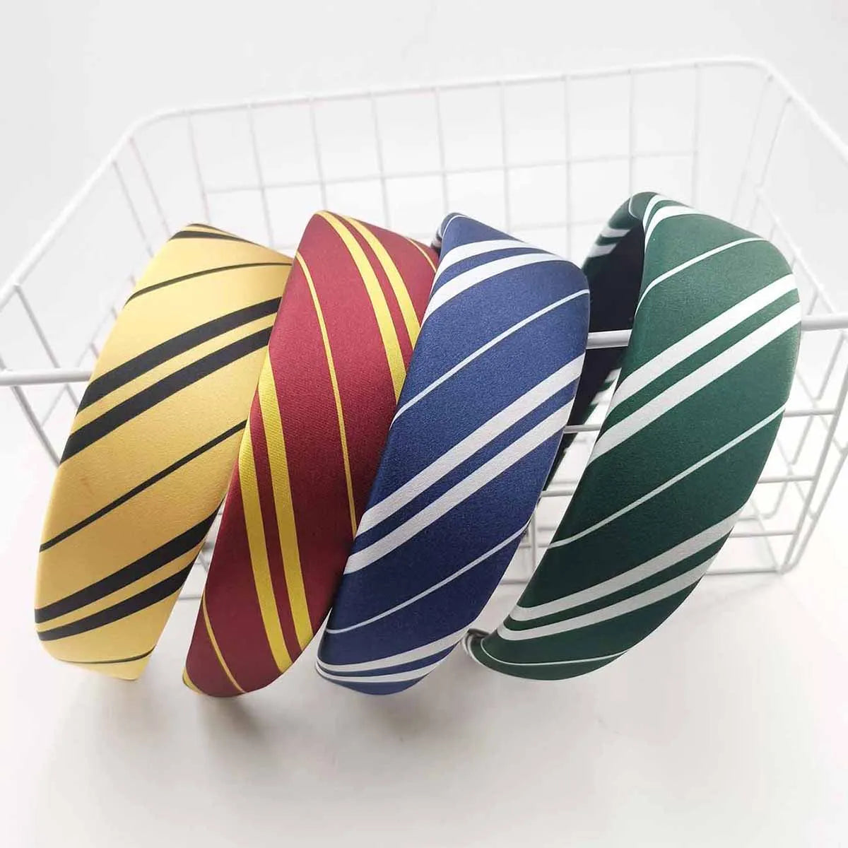 1/4 PCS Magic College Wizard Slytherin Costume Cosplay Style Vintage Hair Hoop Striped Girls Silk Headband Accessories