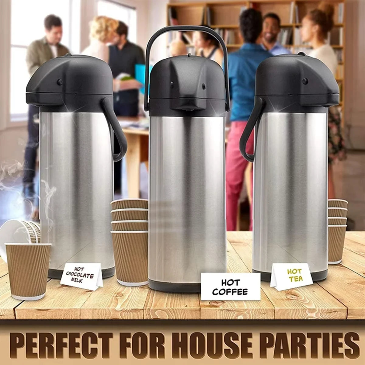 Stainless Steel Air Pressure Insulation Pot - Coffee Carafes for Keeping Hot - Thermal Coffee Carafe for Hot Liquids