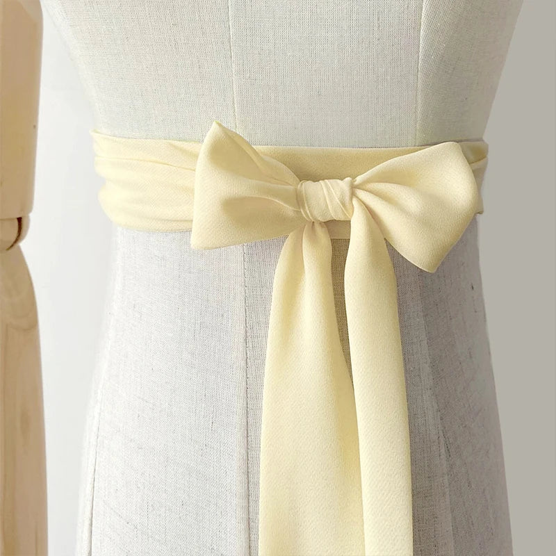 Traditional Chinese Girdle Hanfu Belt 200cm Summer Chiffon Belt Hanfu Waistband Dress Lace Up Long Ribbon Dress Sash Straps