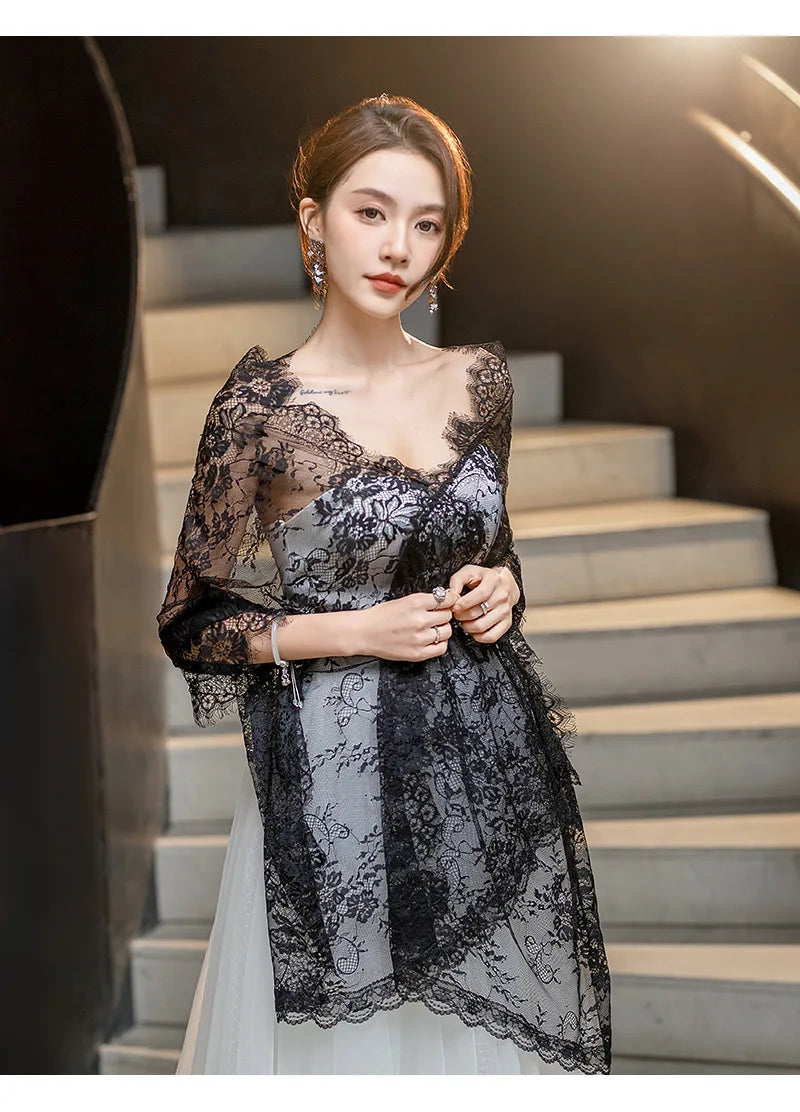 Lace Mantilla Veils For Church Prayer Spanish Muslim Shawl Scarf Head Covering Christian Chapel Catholic Veril For Wedding Bride