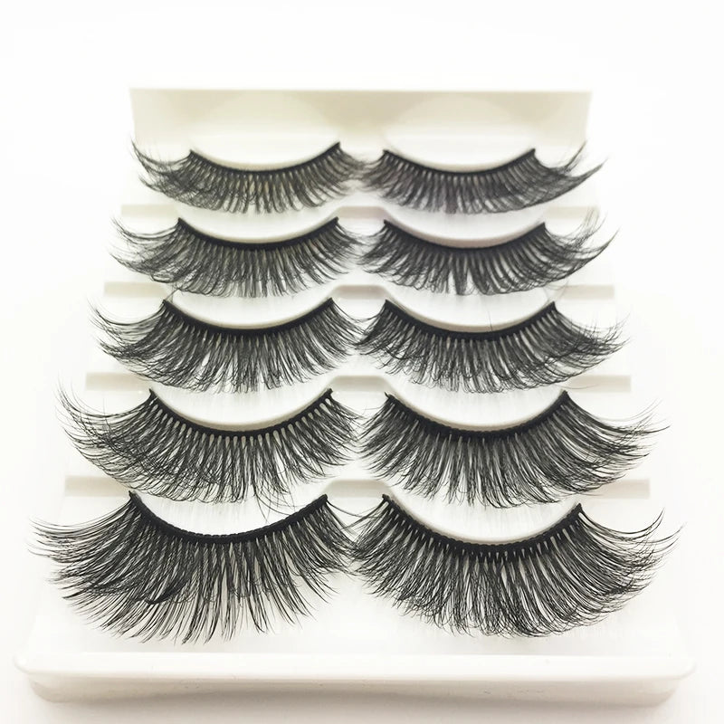 10/2 Pairs Mink Eyelashes Natural 3D Lashes Faux Cils Makeup Dramatic False Eyelashes Wholesale Eyelash Extension Makeup Tools