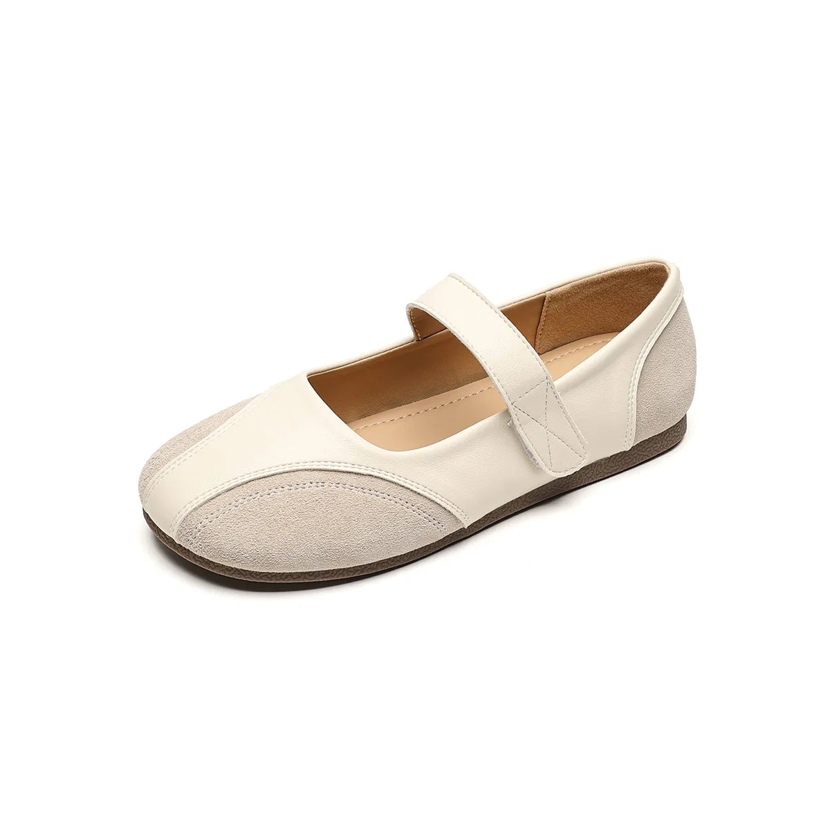 2024 Spring Women's Flat Shoes Korean Style Mary Jane Ladies' Casual Leather Flat Boat Shoes Loafers Work and Party Wear 41-43