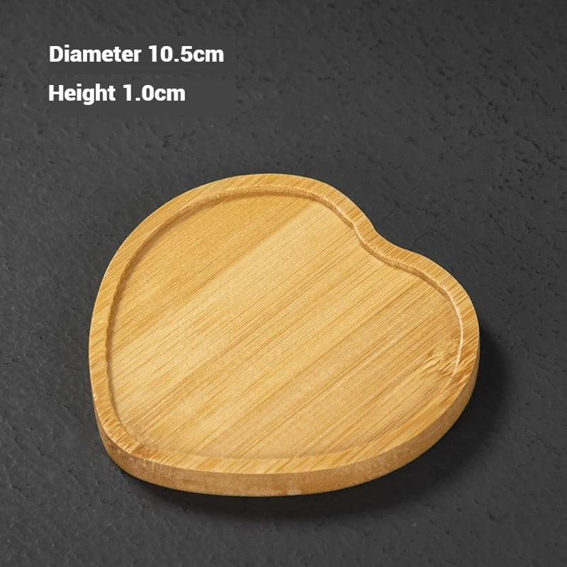 30 Style Round Square Flower Pots Planter Bamboo Tray Wood Holder Home Decor Gardening Supply Anti-Fade Simple Elegant Design