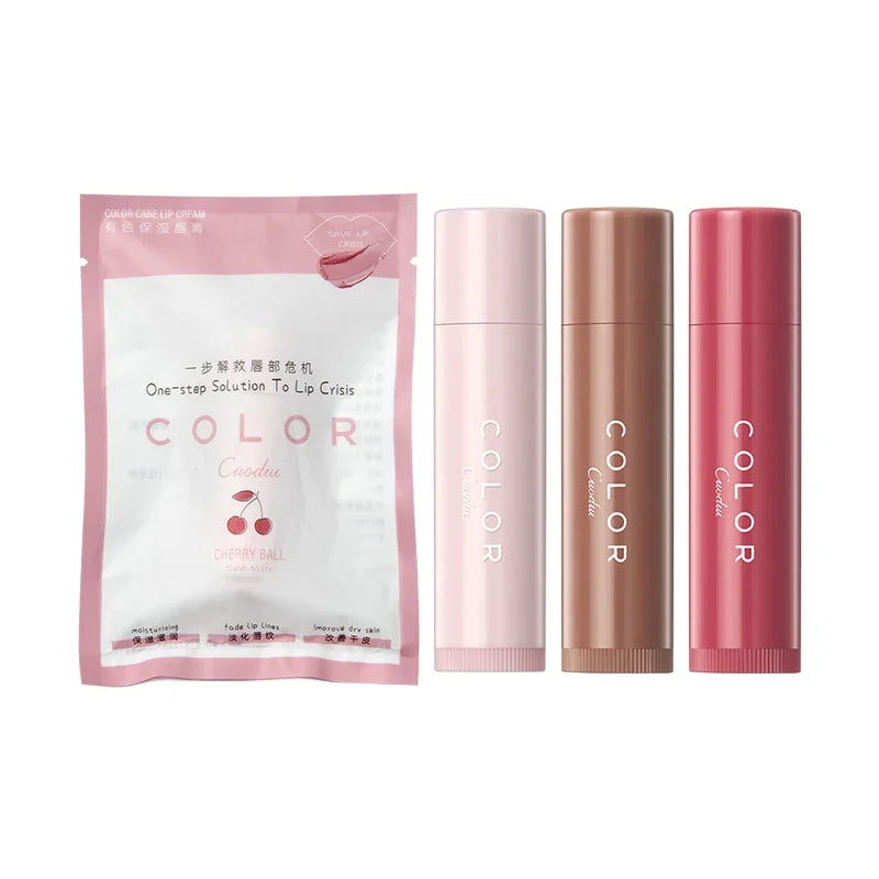 Cute Fruit Lip Balm Peach Tea Color Lip Gloss Natural Lasting Moisturizing Lighten Lip Lines Color Changing Jelly Plump Lip Care